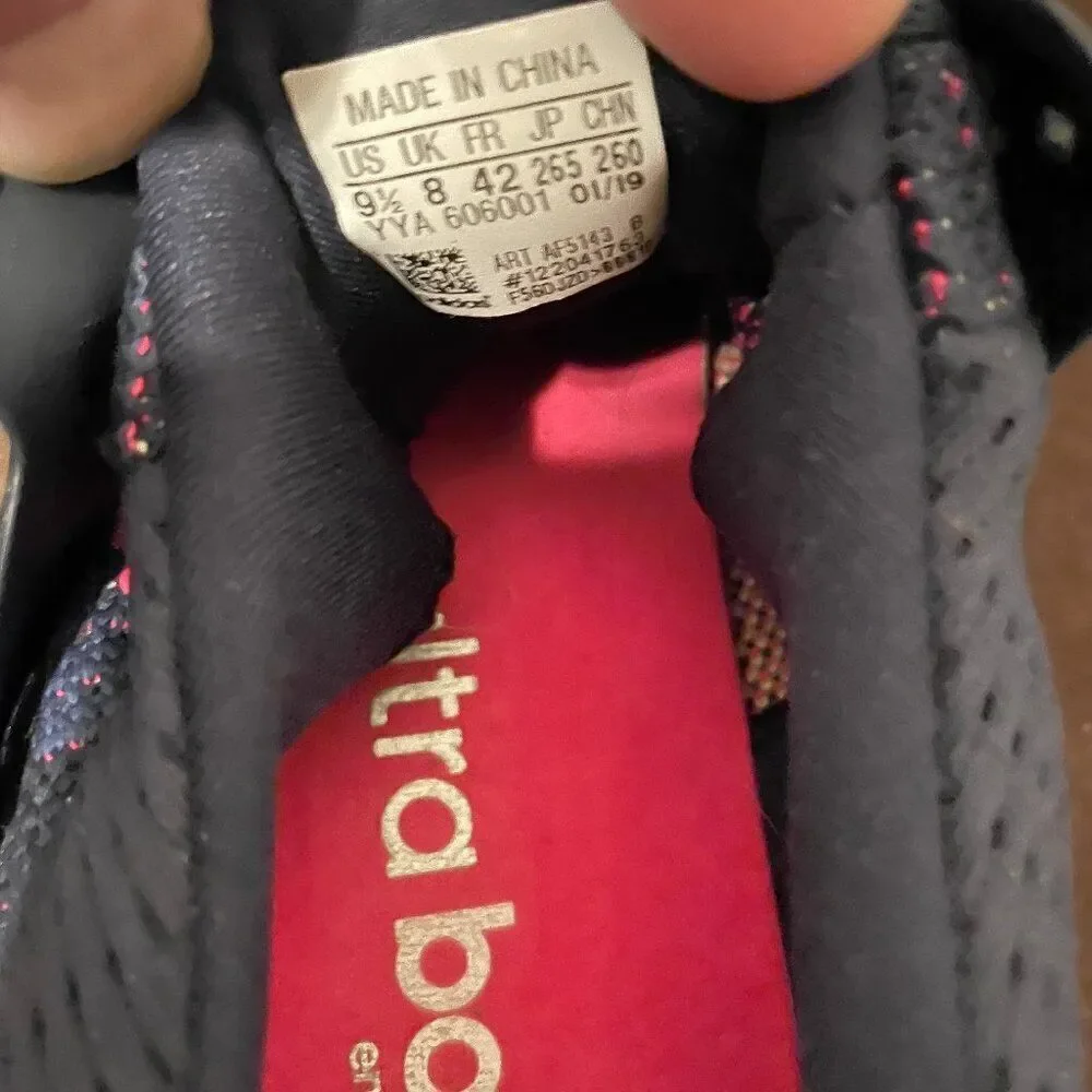 Adidas Ultraboost 2.0 Sneakers in Night Navy and Pink Size 9.5 Women's Running